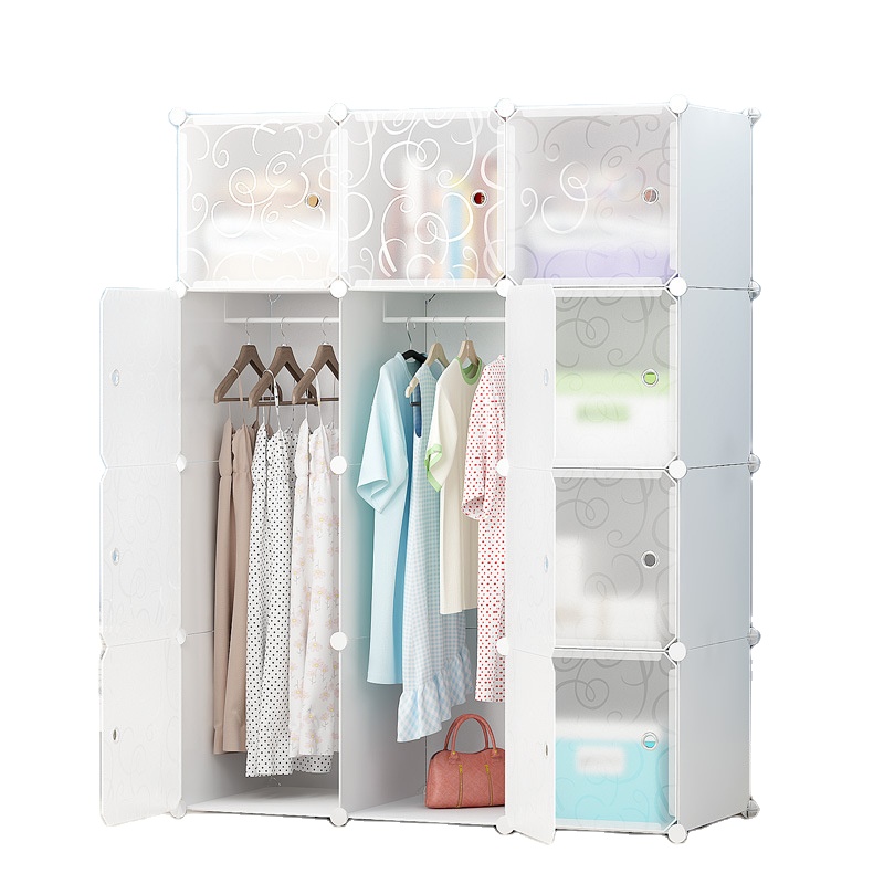 Wholesale modern simple combination wardrobe custom locker shoe cabinet diy plastic organizer wardrobe