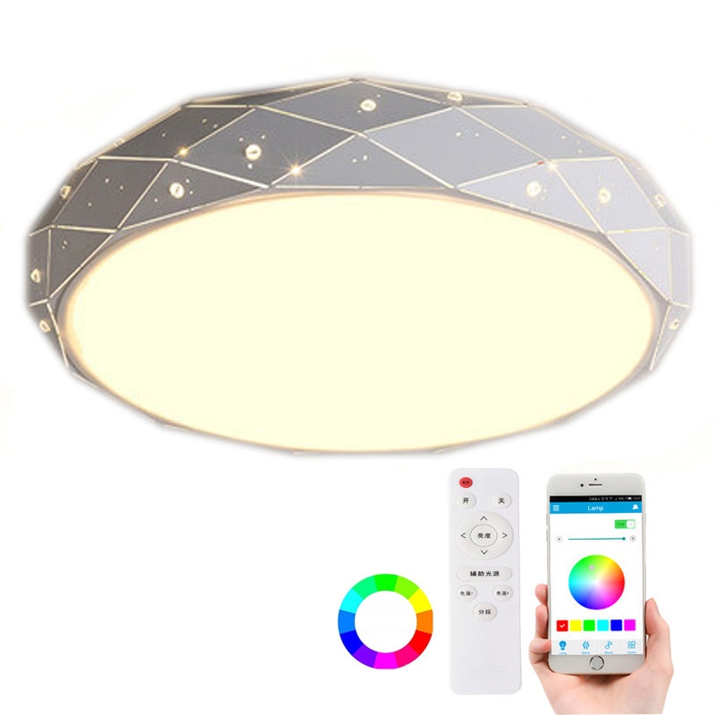 36W LED Ceiling Lights Modern RGB Home Lighting APP Music Light Bedroom Lamp Smart Ceiling Lamp Remote Control for living room