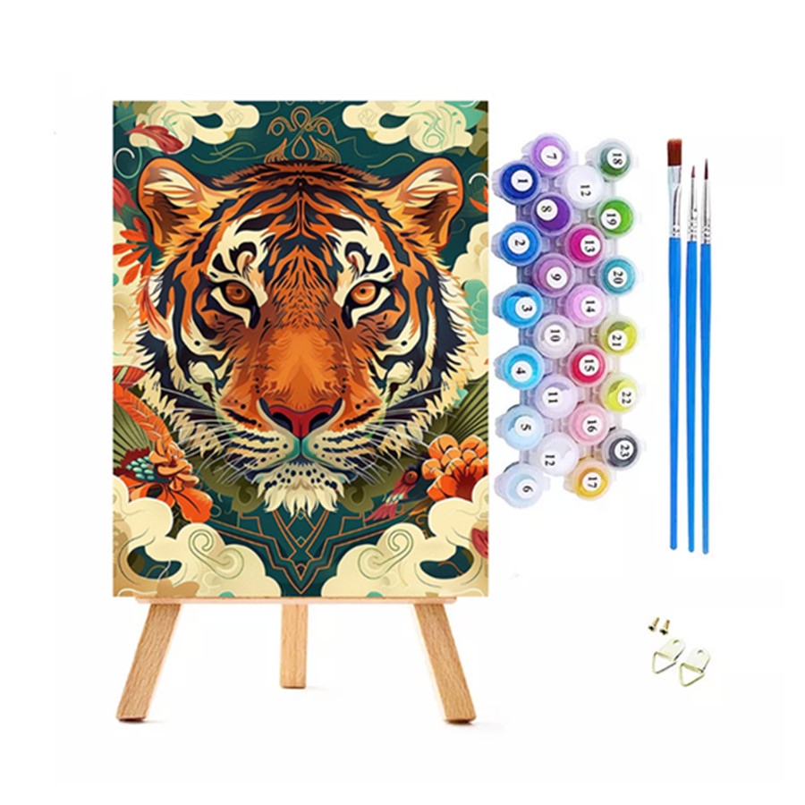 R-PBN001 DIY Paint By Numbers for Adults Kids Canvas Art Home Wall Decor Oil Painting By Numbers Kits
