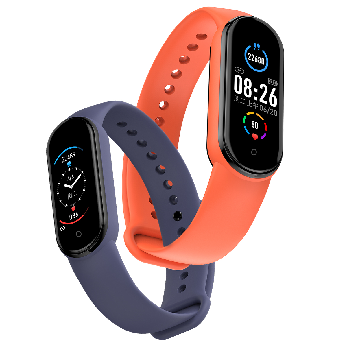 High Quality TFT Heart Rate Bracelet Silicone Watch Waterproof M6 M6 Health Monitor Blood Pressure Test Smart Band Fitness
