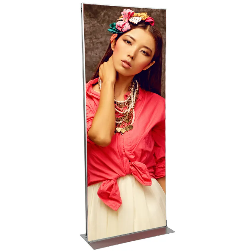 Hot Selling Portable One-Sided Metal Floor Exhibition Banners Display Stands display racks trade show