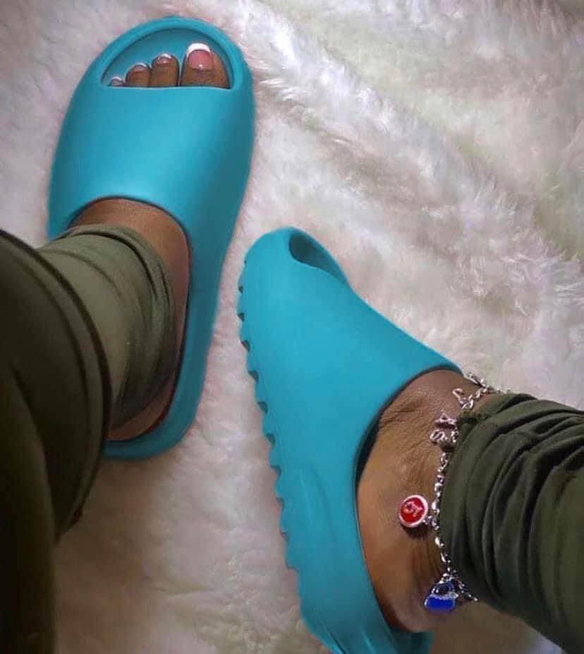Заводские оригиналы Yeezy 2021 slide 350v2 blue yeezy тапочки спортивные кроссовки для бега для мужчин женщин детей