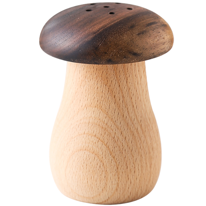 Household Restaurant Creative Mushroom Toothpick Tube Mini Wooden Toothpick Box