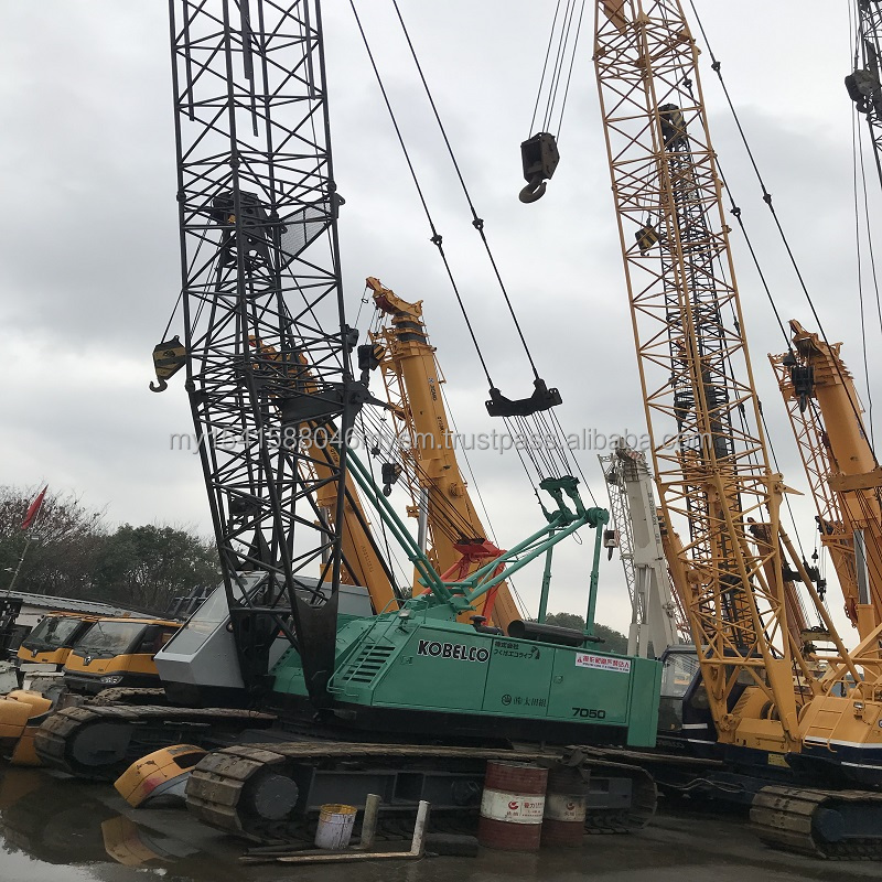 Хорошее состояние, Япония, Kobelco 7050, 50 тонн, б/у гусеничный кран на продажу