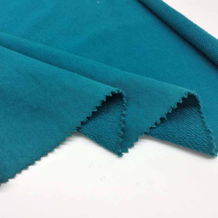 With Blue Green Color 100% Cotton Fabric China Factory Supplier Baby Terry Twol Fabric