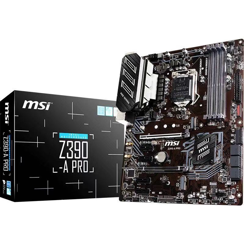 Factory stock MSI Z390 A pro motherboard mining mainboard B250 motherboard support 6 GPUs mainboard