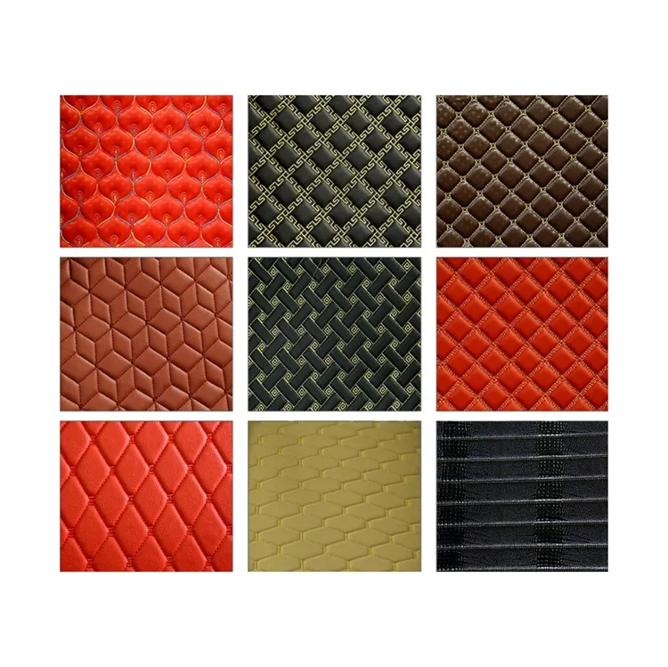 Wholesale Upholstery Waterproof Leatherette Automotive Sponge Foam Vinyl Fabric Pvc Synthetic Leather For Car mat