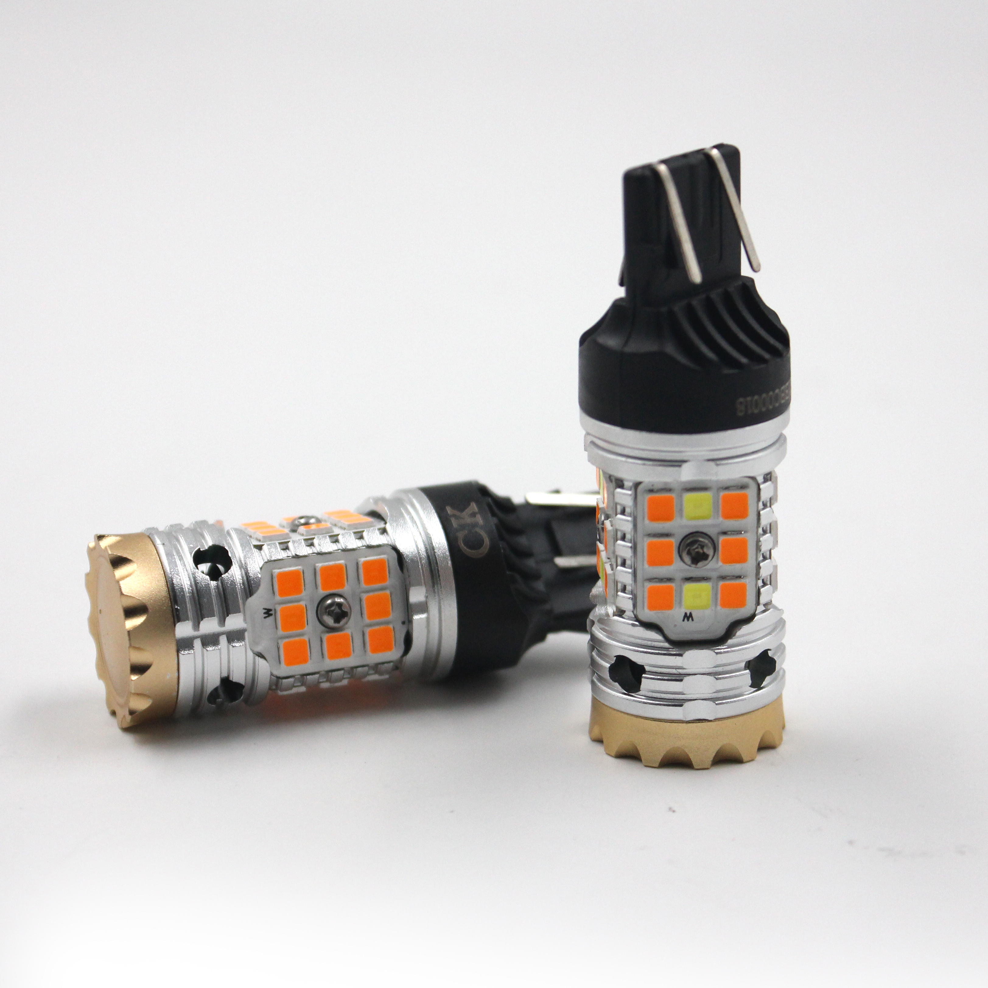 Автомобильная осветительная система T20 7440 7443 32SMD Canbus без ошибок, двухцветная лампа 7443, светодиодная лампа, поворотники, стоп-сигнал