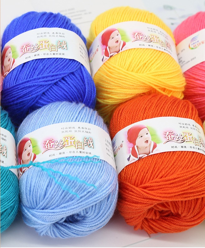 Dimuni Free Samples Various Colors Soft Worsted hand knitting Baby Yarn 4ply 50g crochet milk cotton yarn fanci yarn