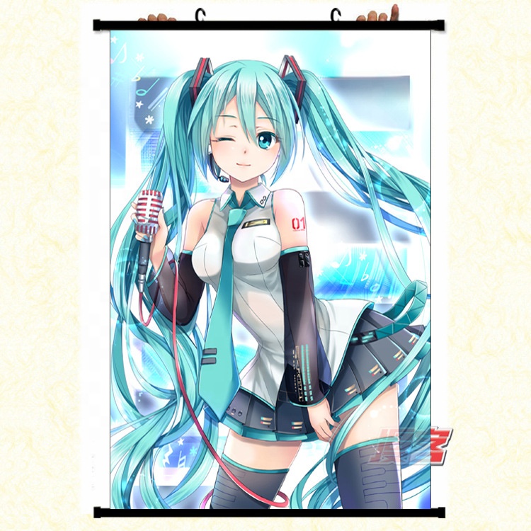 Hatsune hanging painting Miku anime scroll poster VOCALOID comic show Amazon wish AliExpress
