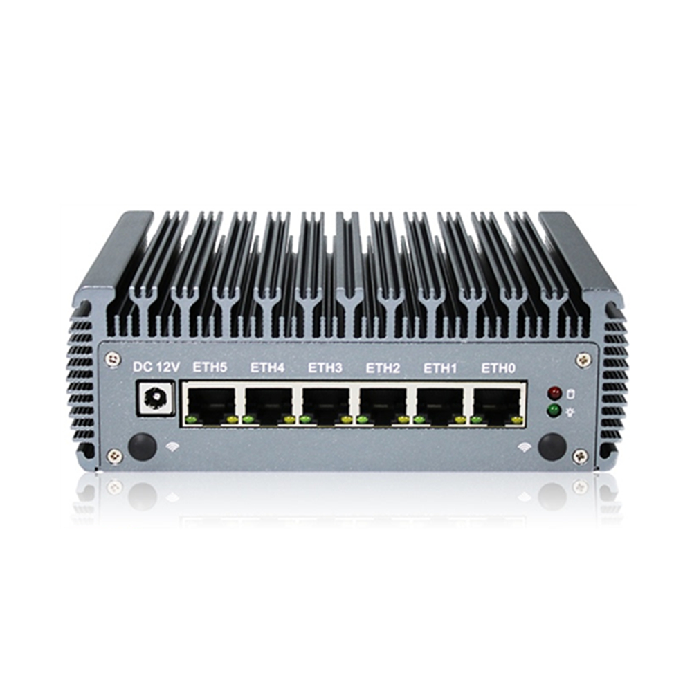 6 LAN Firewall Pen tium Gold 6405U with 16GB RAM 512GB SSD Dual core 2.4 GHz x86 Mini PC VPN Fanless AES-NI supported