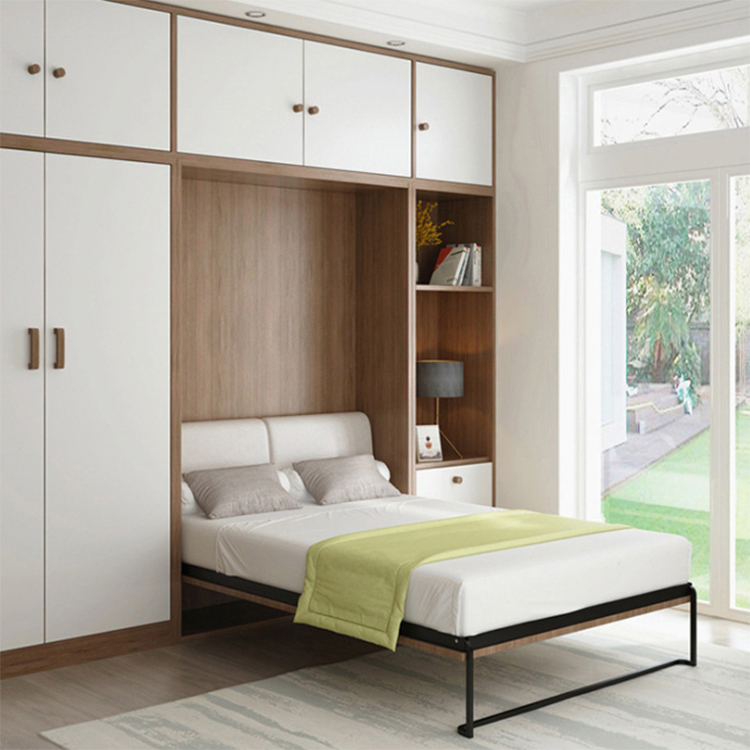 Мерфи стенная кровать Отель Деревянная Мебель MFC/MDF кровать отель кровать