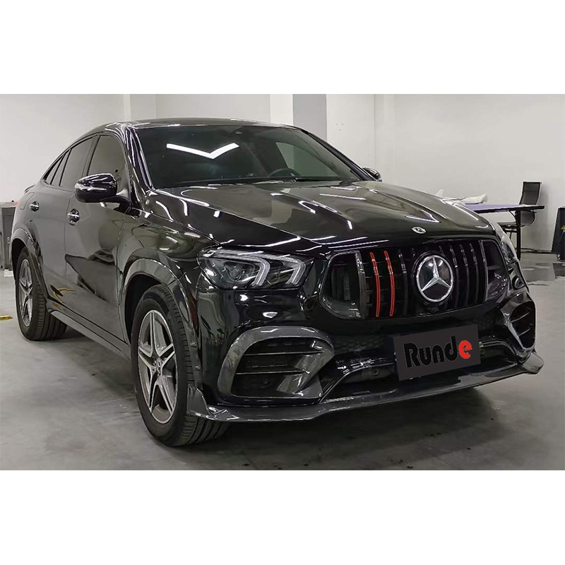 Runde для Mercedes-Benz GLE450 GLE53 GLE63, комплект для кузова из углеродного волокна B, ракета, 900, передняя губа, задние диффузорные колеса, брови