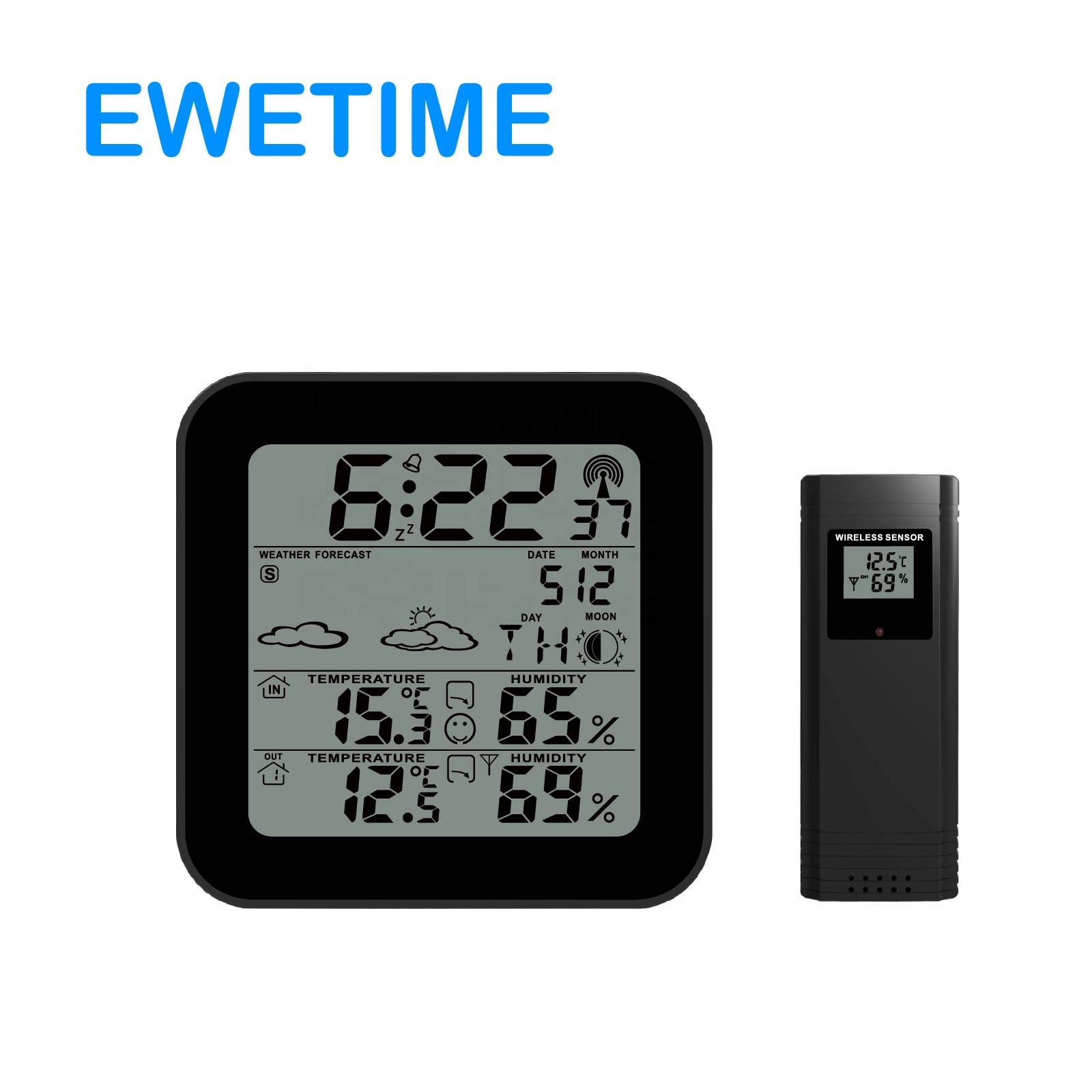 YD8222B LCD RCC автоматические часы с температурой