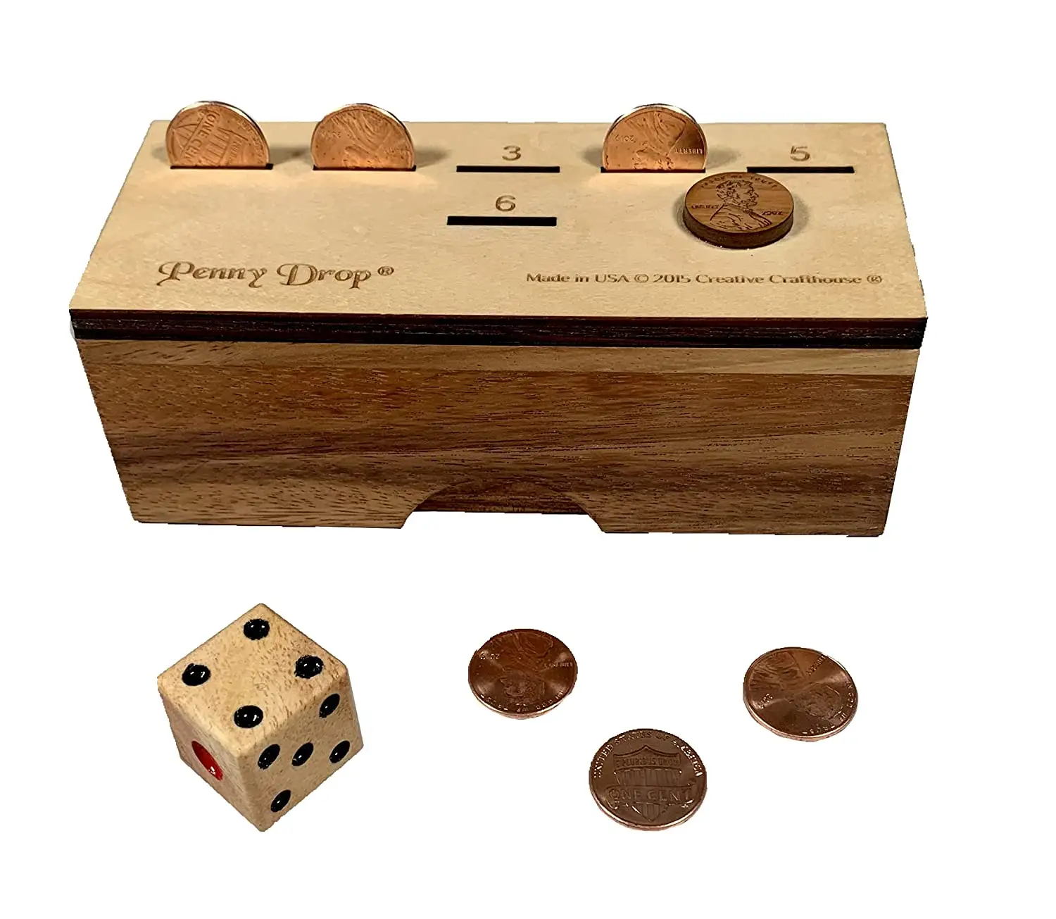 JUNJI Penny Drop Box Economy Version Games Creative Crafthouse Family And Friends Game Tabletop Coin Drop Dice Game