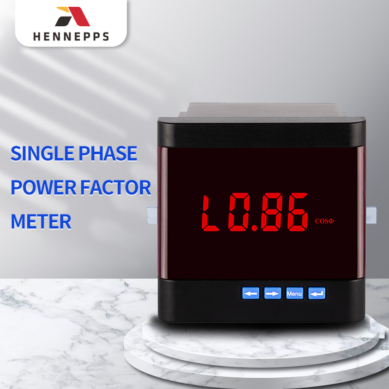 Digital Power Factor Meter Hennepps Single Phase LCD RS485 Digital Power Factor Meter