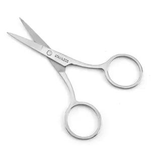 Wholesale Stainless Steel Beauty Mini Scissors Custom Logo Professional Eyebrow Scissors
