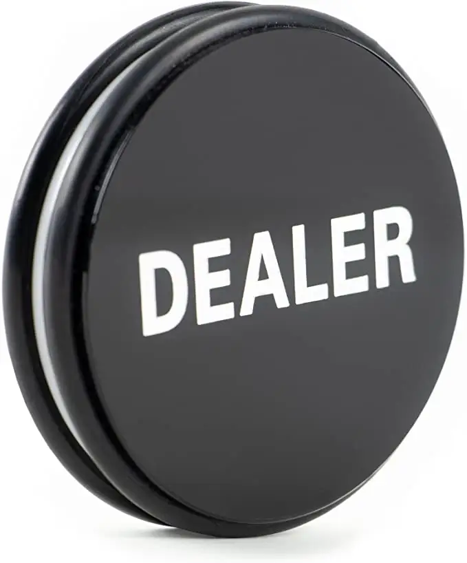 Black White Acrylic Double Sided Dealer Button Acrylic Poker Dealer Puck Button