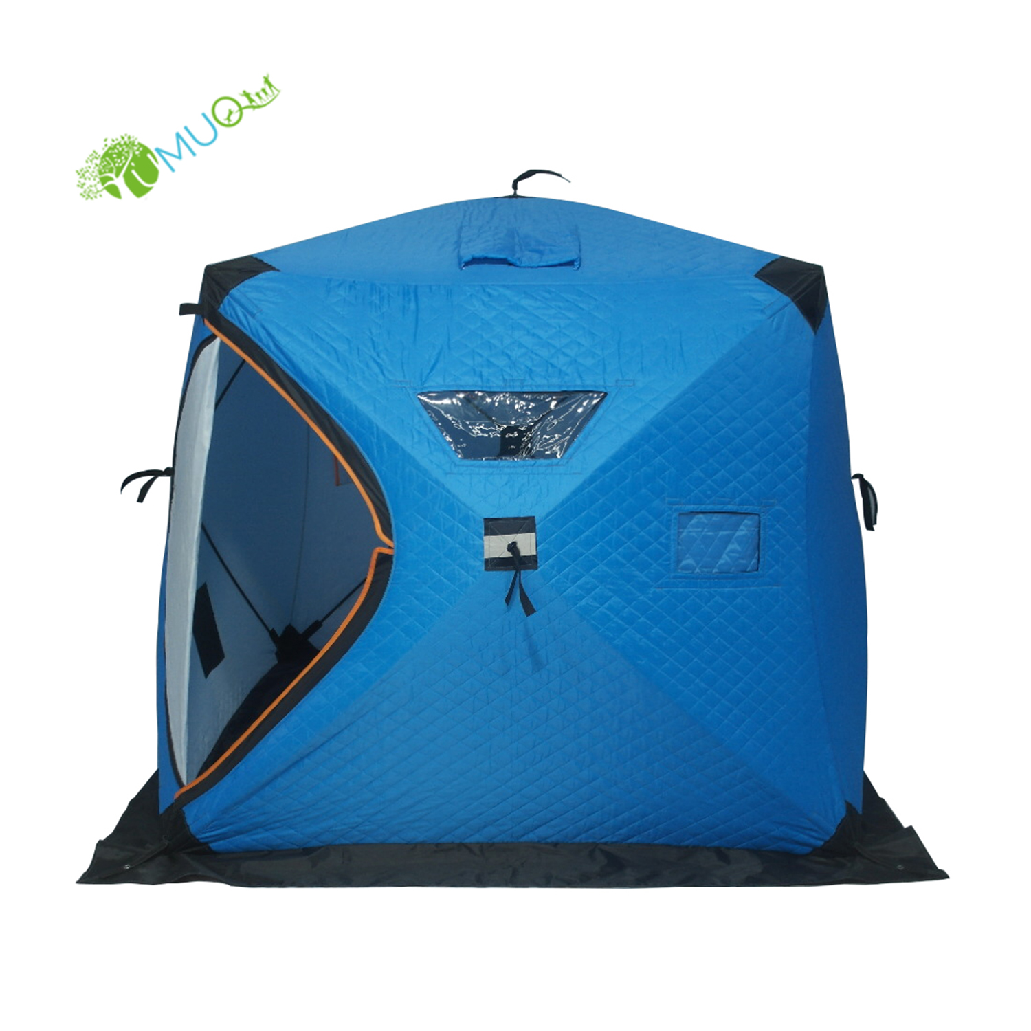 YumuQ 5.9' 2-3 Person Protable Ice Fishing Tent, Waterproof Outdoor Winter Insulated Ice Cube Fishing Shelter For Winter Fishing