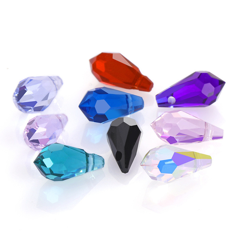 Cross Border Hot Sale Angel Tear Drop Pendant Crystal Glass Bead Necklace Accessories
