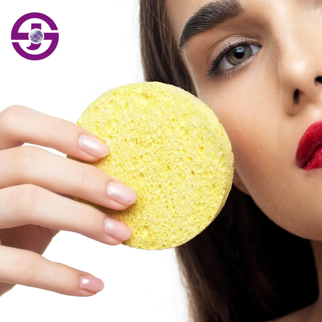 Cheap high quality Facial Sponges Reusable 100% Organic Compressed Cellulose Cleansing Sponge Exfoliation Deep Skin Cleaning