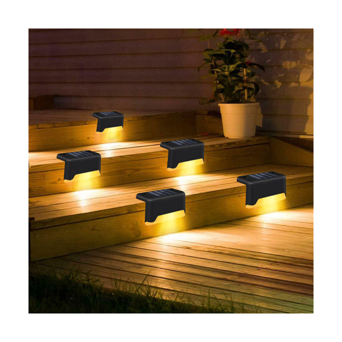 Solar Lights Solar Step Lights Outdoor Waterproof Led Solar Stair Fence Lamp
