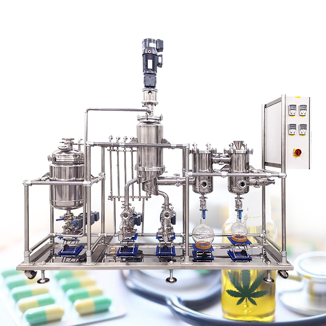 automatic molecular distillation system insulation molecular distillation evaporator oil