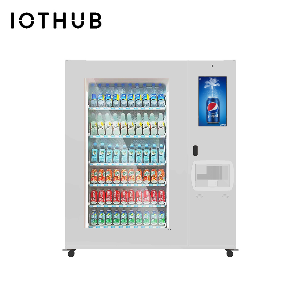 IOTHUB 24 hours online self service convenience automatic water coffee black combo drink vending machine for sale