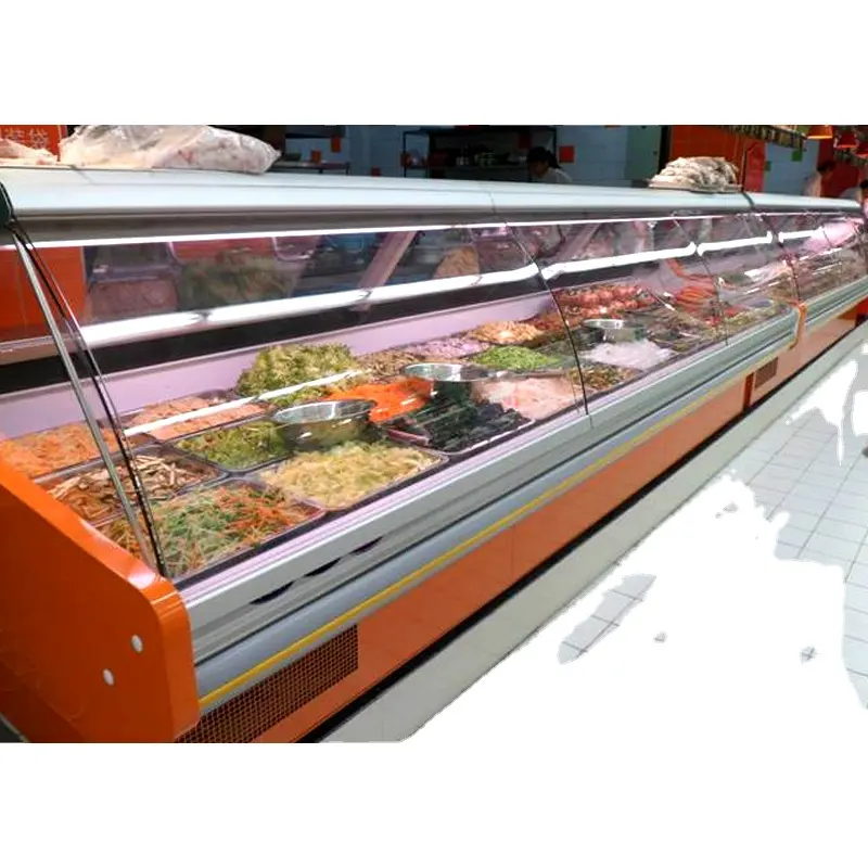 Supermarket cooked food freezer refrigerator food display counter