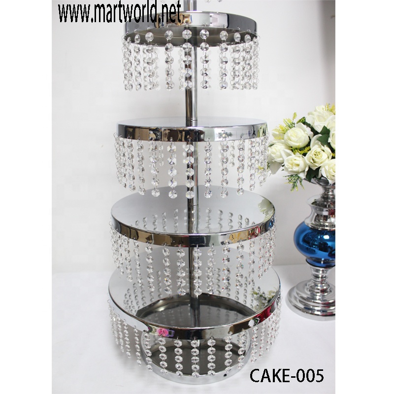 New design luxurious mirror crystal cake stand dessert cupcake stand for wedding party display event decoration(CAKE-005)