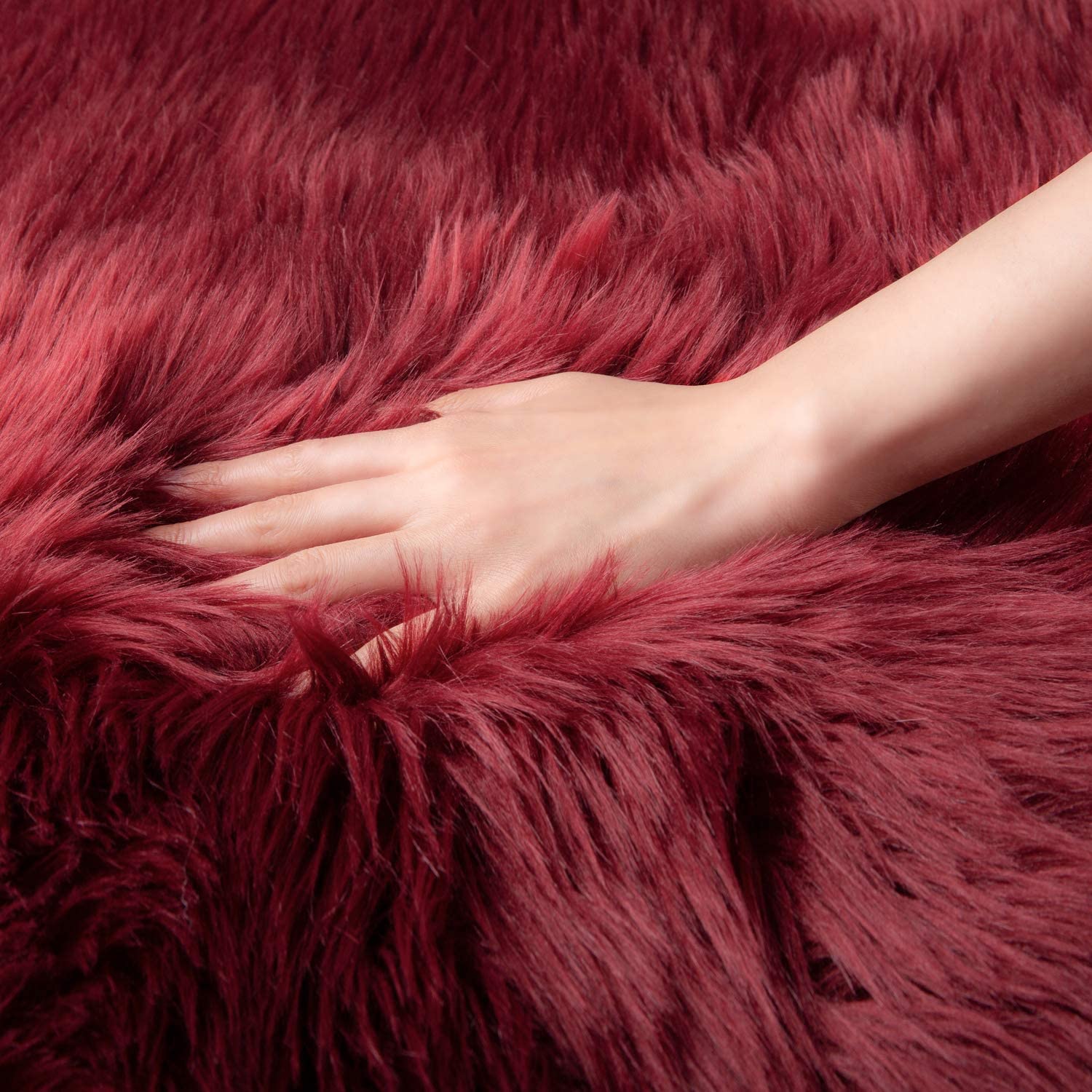 Factory price shaggy furry artificial wool animal sheepskin fake long fur carpets and rugs
