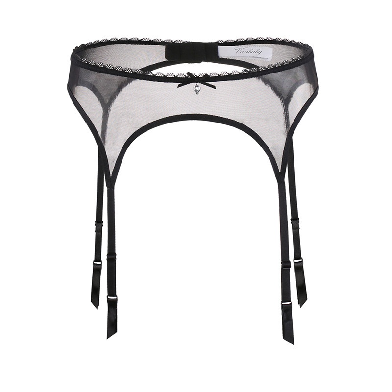Black transparent temptation mesh ultra-thin women's non-slip Garter