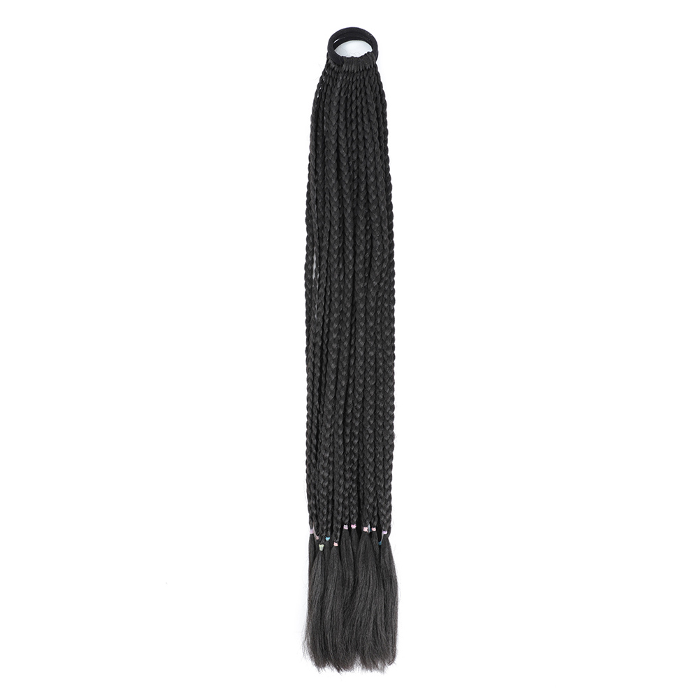 Dreadlocks Ponytail Wig Colorful Braids Matte High Temperature Fiber Punk Hip Hop Color Trendy Braid