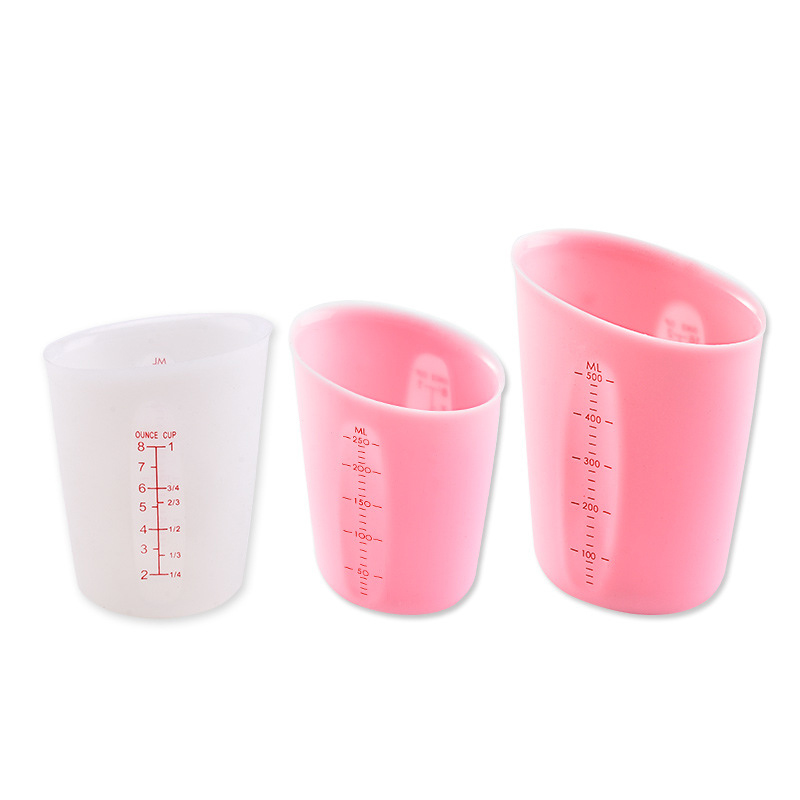 Heat Resistant 250ml (8oz) / 500ml (16oz) Epoxy Resin Silicone Measuring Cups Set with Standard & Metric Measurment Markings