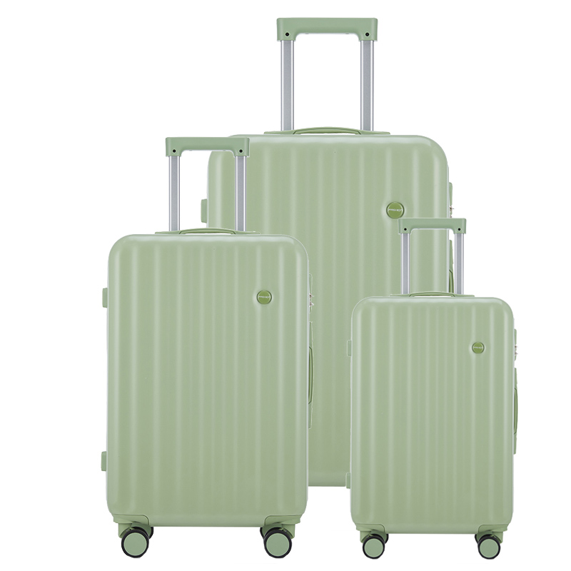 Custom ABS Luggage 20 24 28 Inch 3 PCS Set Travel Trolley Bags Women  ABS Suitcase