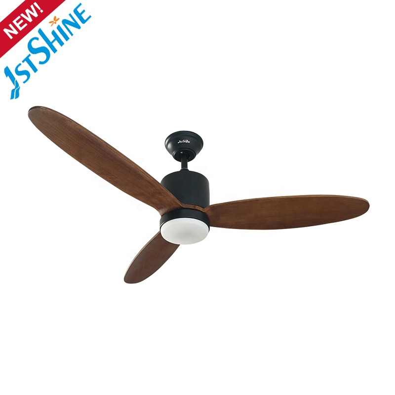 1stshine modern rustic farmhouse wooden blades 52 Inch ceiling fan with lights