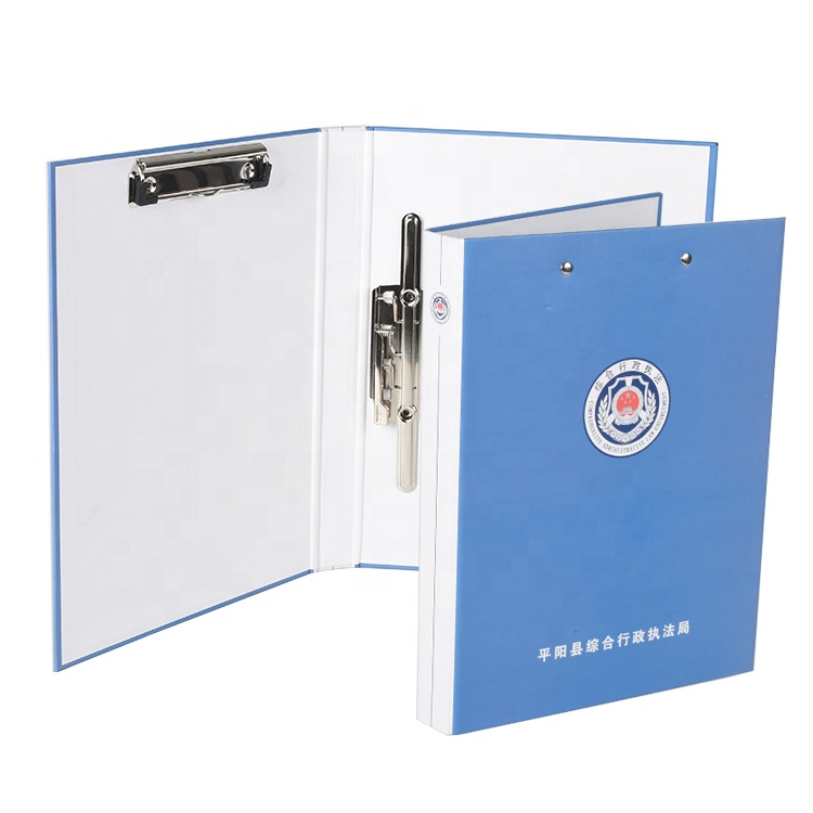 a4 paper cardboard document holder dual clamp office file folder with double clip