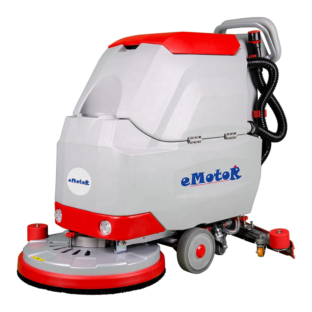 Drive Walk Behind Hand Floor Scrubber Dryer Single Brush Polishing Machine