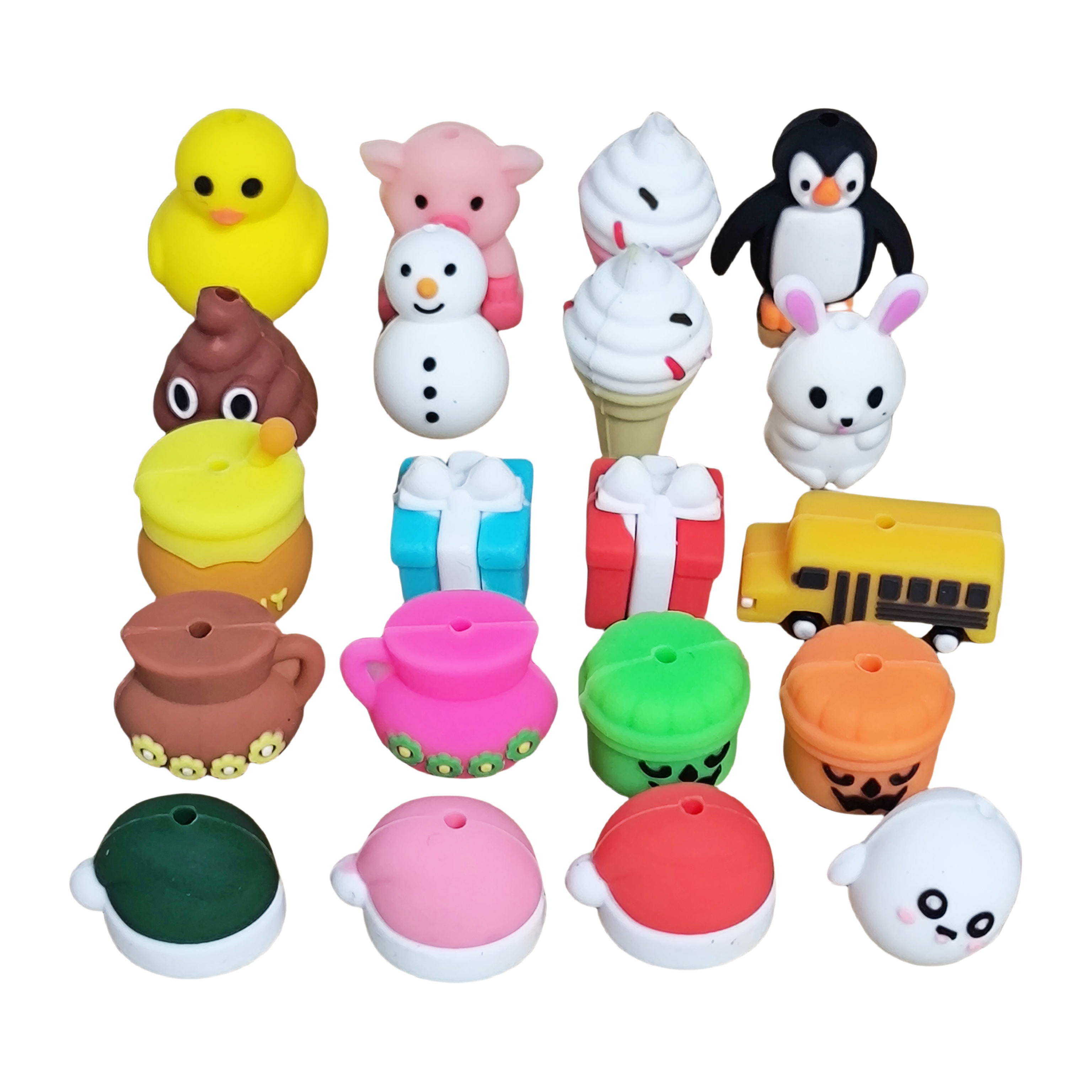 New Arrivals 3D Cartoon Animal & Other objects Silicone Focal Beads For Pen Making And Jewelry & Bracelet Decoration