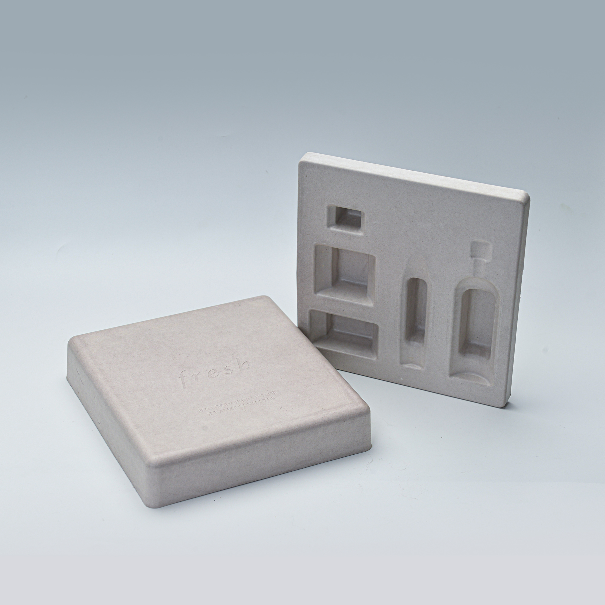 OEM& ODM Biodegradable Recycled Custom Molded Paper Pulp Protection Packaging Box For Food Beverage/Cosmetics Skincare
