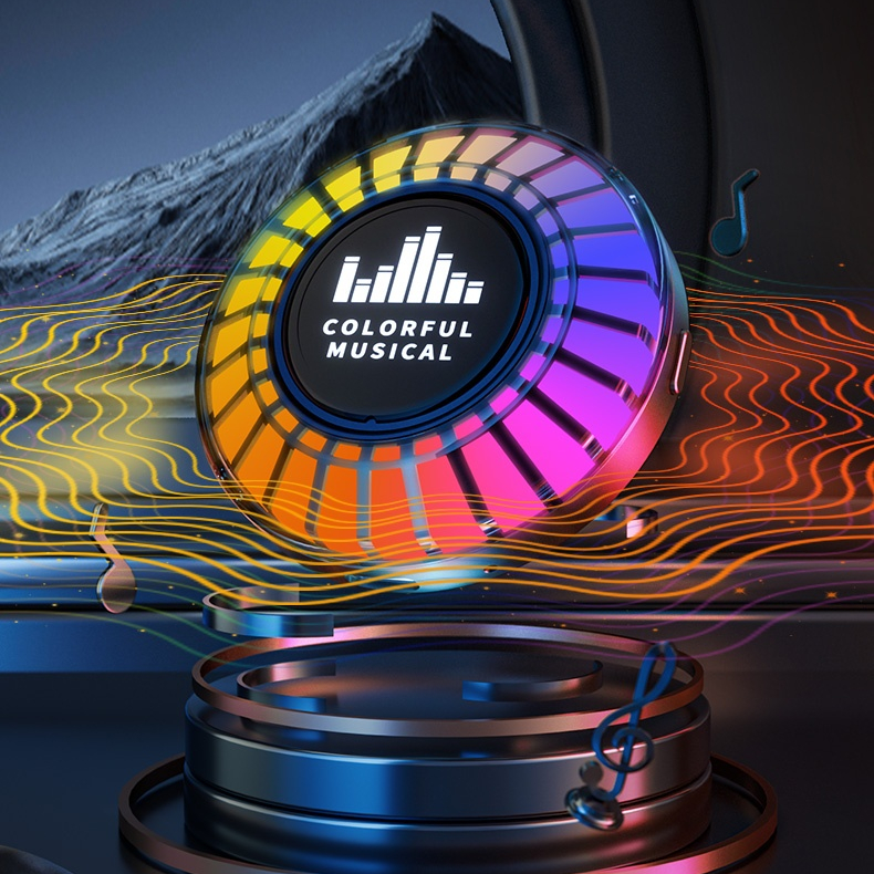 Новая миниатюрная атмосферная лампа Rgb потоковый ритм костная проводимость bluetooth динамик управление через приложение беспроводной мини сабвуфер динамик