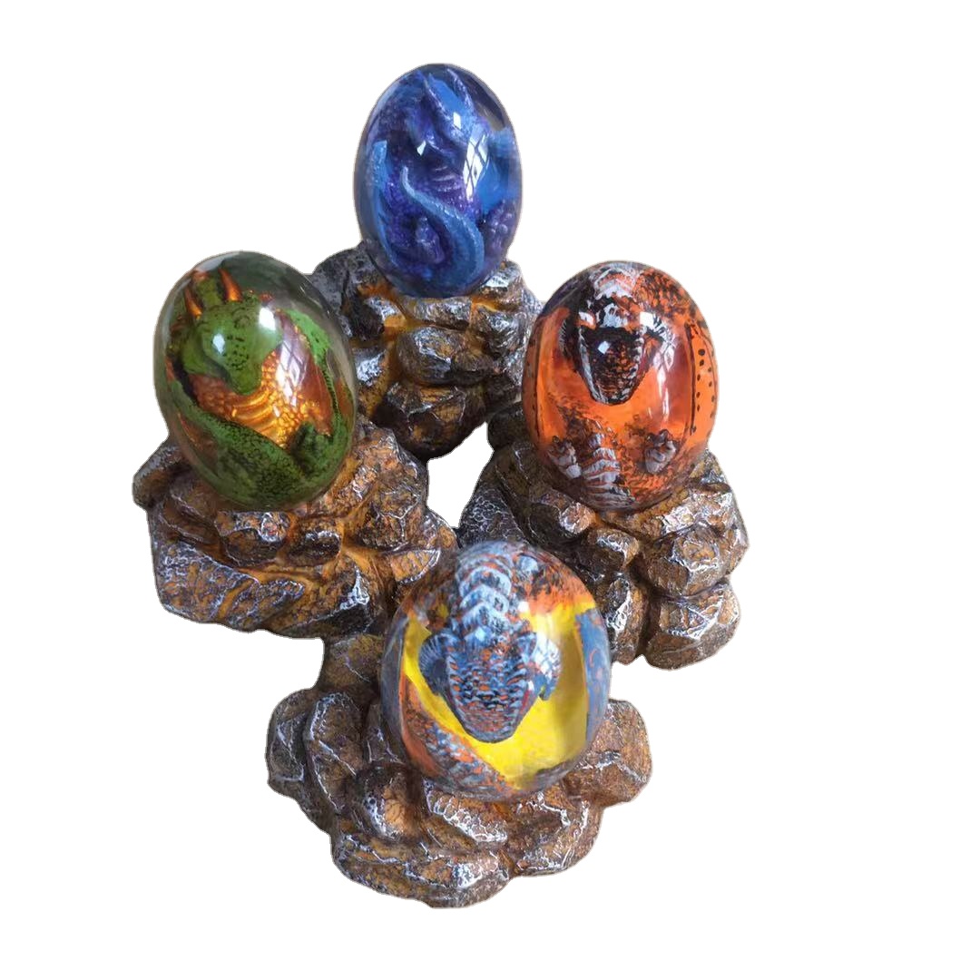 Christmas gifts lava dragon egg transparent dinosaur egg toy clear crystal resindragon egg dragon decorations