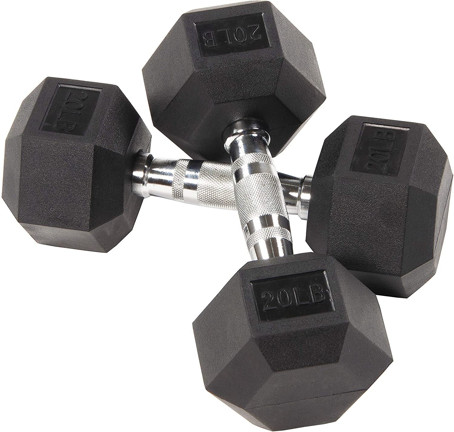2020 China Produces Dumbells Hex Dumbbell High-Quality Weight Lifting Hex Rubber Dumbbells