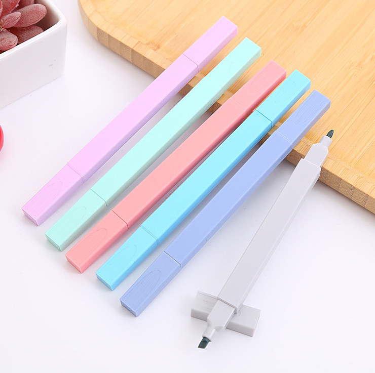 Factory custom 6 12 18 24 colors high quality Bible highlighter marker no bleed resaltadores rotuladores pastel