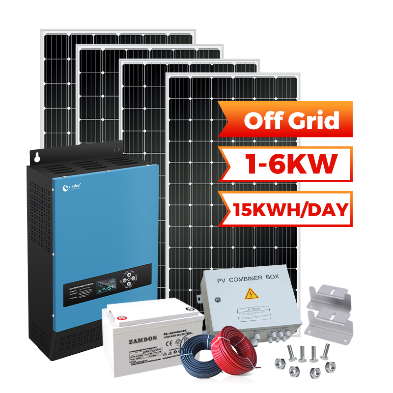 Large Solar Energy Power Systems Batteries One Plate 30 Amps 2000watts Solar Panel System Complete Kit Price for Home