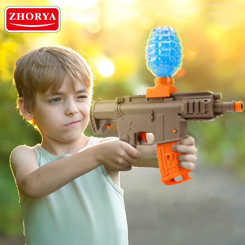 Zhorya Электрический наружный Воздушный пистолет игрушка мини m416 двойные батареи детский гелиевый пистолет