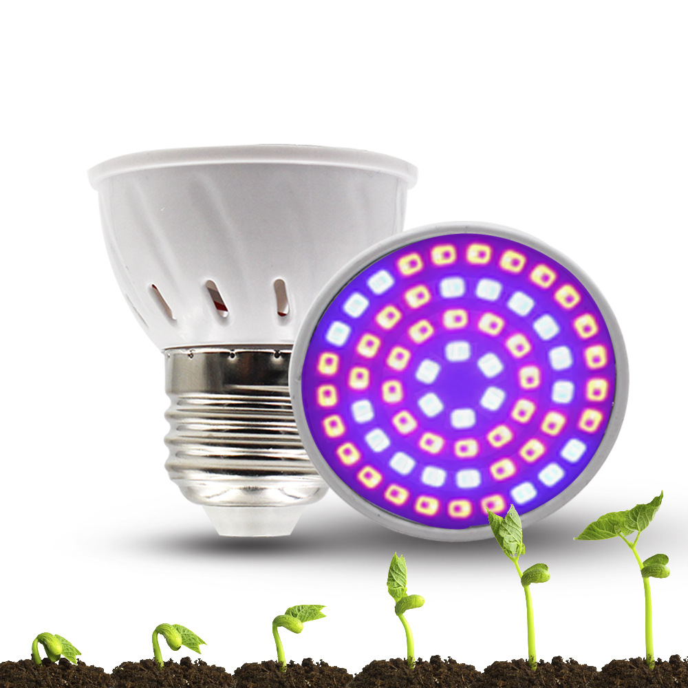 Оптовая продажа E27/GU10/E14 светодиодной лампы для растений 2835SMD семян овощей вегетативного роста колпак для лампы УФ лампа