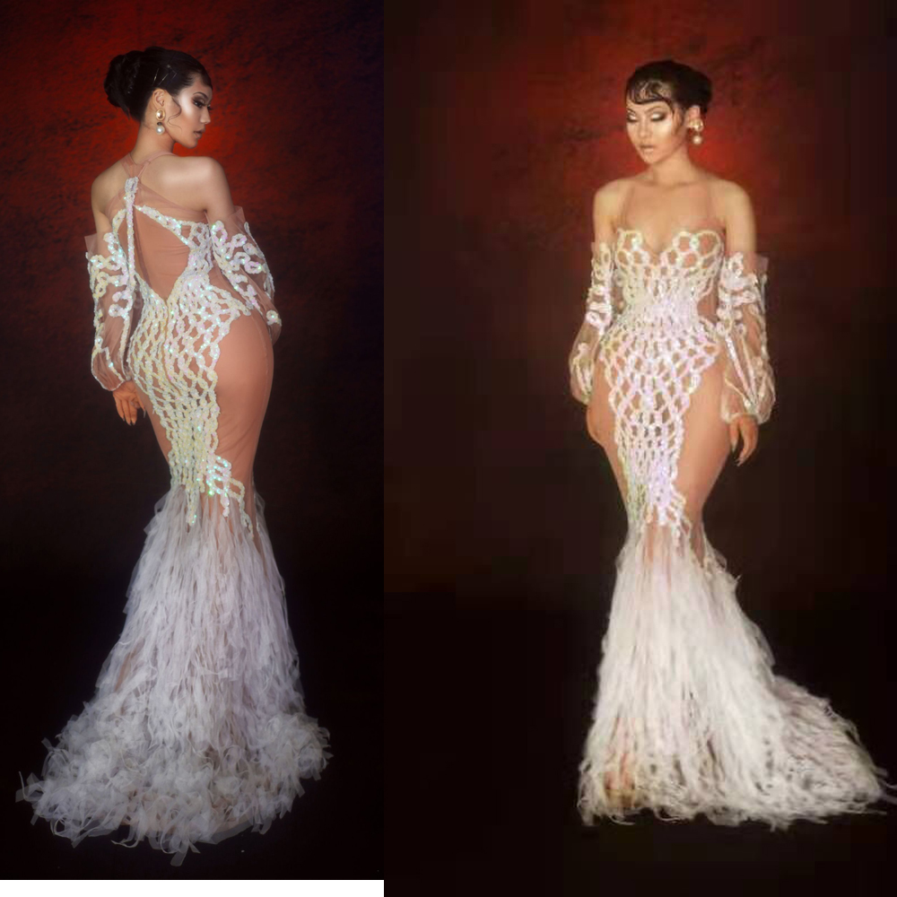 2022 Fashion Stage Evening Show Singer Mermaid party Dress Nightclub Concert Stage Wear Team Jazz Dance Costume