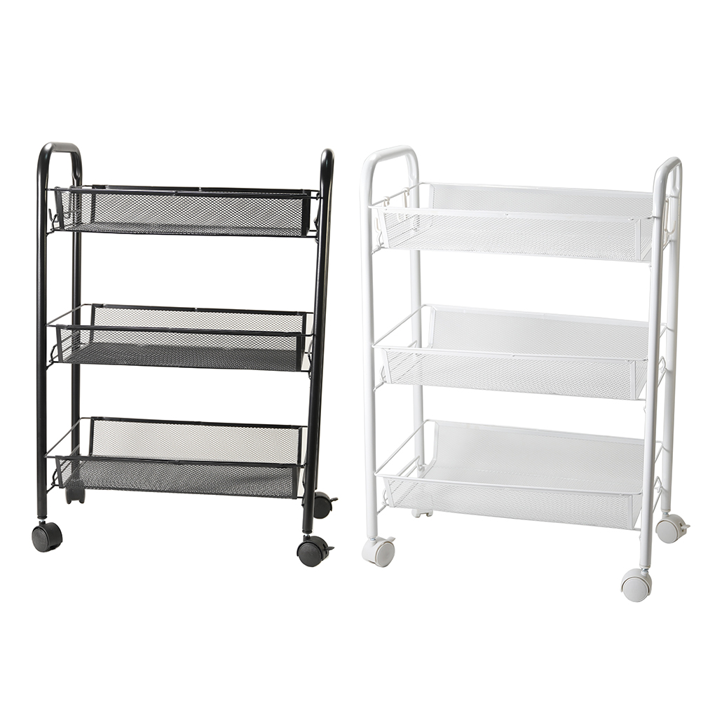 Hot sale 3 Tier Cheap Kitchen Easy Assemble Storage Rack Utility Cart Metal Rolling Storage Cart
