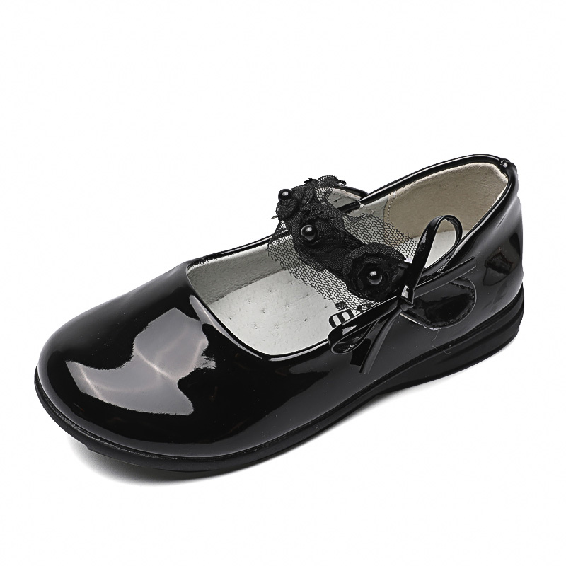 2021 Wholesale Buckle Strap Princess Wear Fashion Genuine Leather Material Girls Dress Shoes